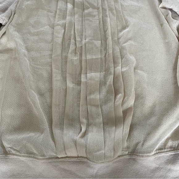 Miken Active Metallic Beige Taupe 3/4 Sleeve Sweatshirt Women’s Medium - Picture 4 of 6